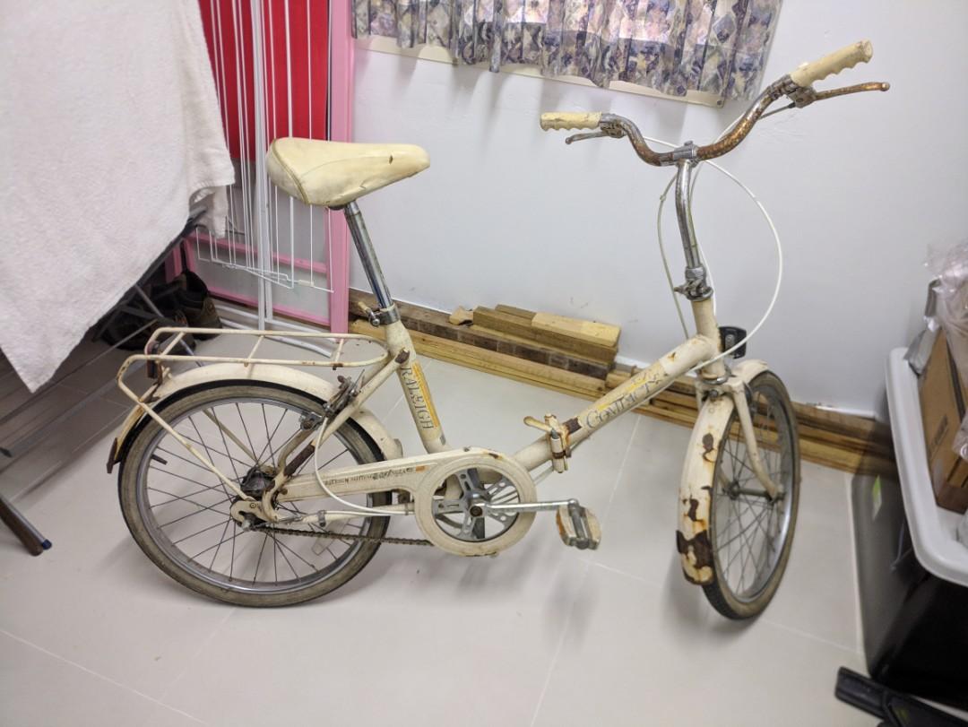 vintage raleigh folding bike