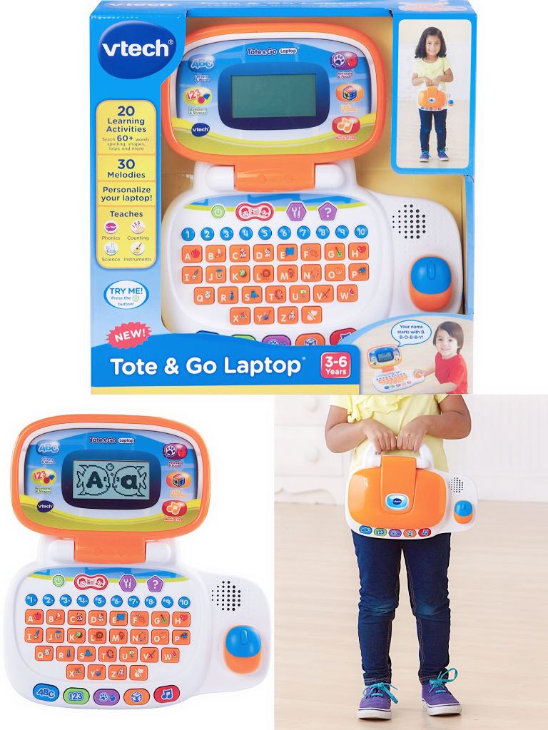 Vtech Tote and Go Laptop Preschool-K Learning System Education Games.  Works!!!