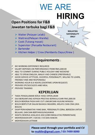 Kitchen Hospitality F B Carousell Malaysia