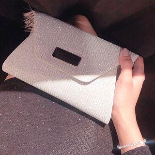 Silver clutch bag FOR RENT