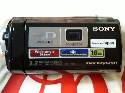 Handycam with built in Projector