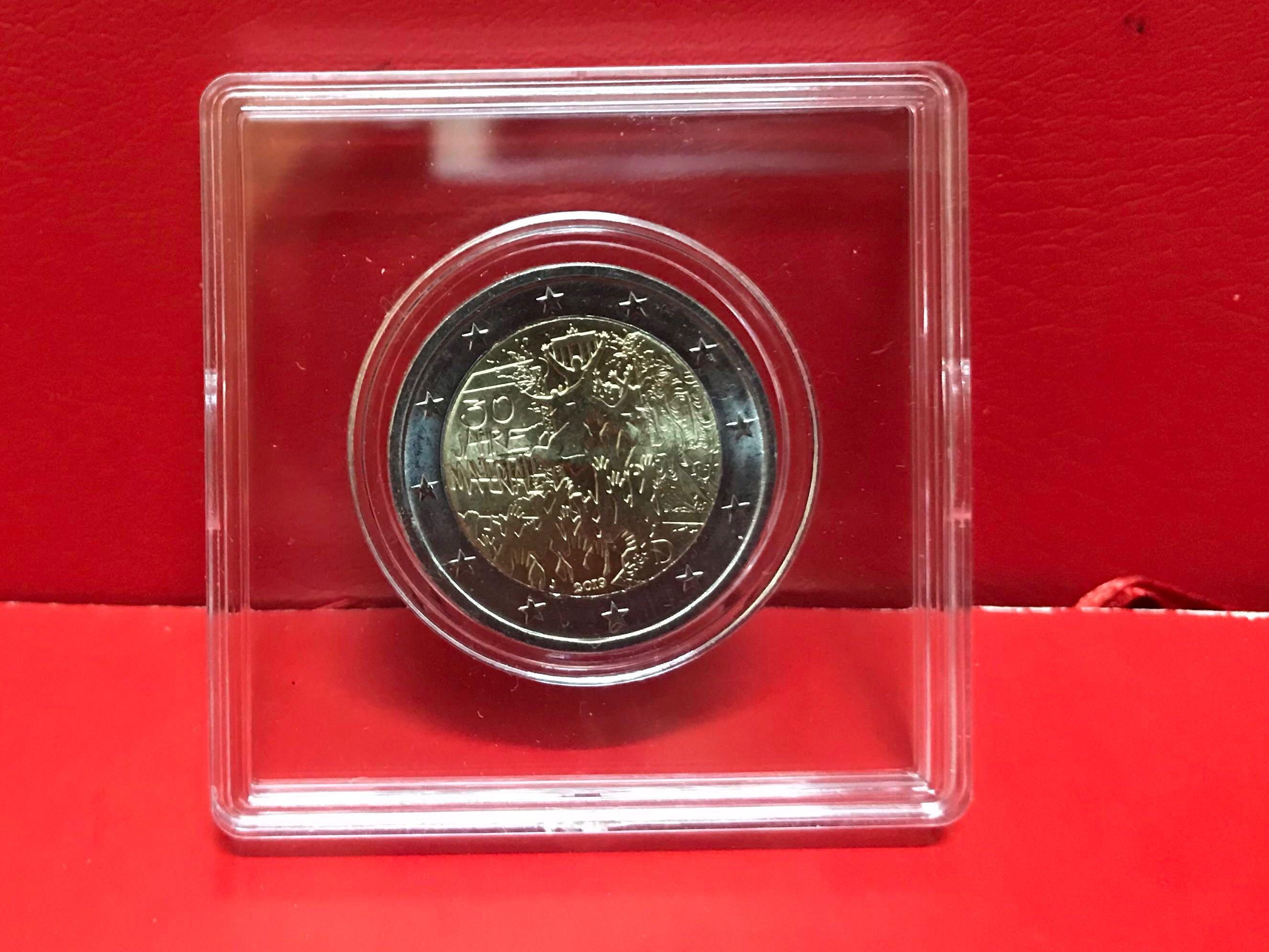 德国」🇩🇪 2019年推倒柏林墙30周年2欧元纪念币双金属硬币, 興趣及遊戲, 玩具& 遊戲類- Carousell
