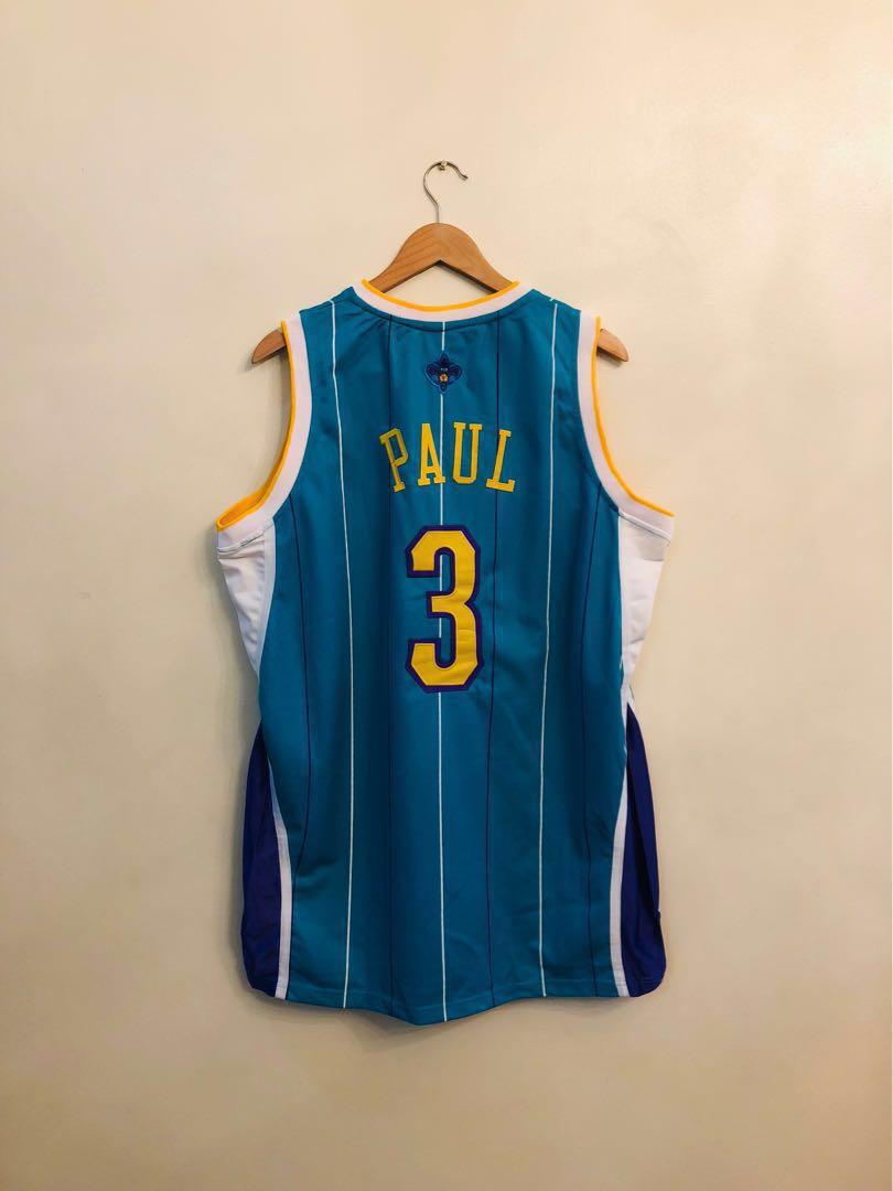 Vintage Adidas Chris Paul Hornets Mardi Gras Jersey Medium +2