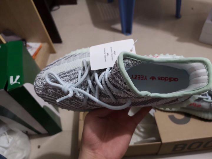 Adidas yeezy zebra ice blue Men s Fashion Footwear Sneakers on Carousell