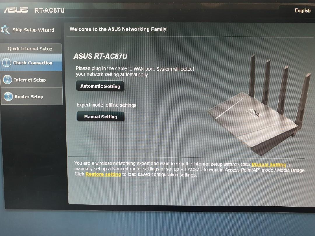 Asus RT-AC87U Router, Computers & Tech, Parts & Accessories, Networking ...