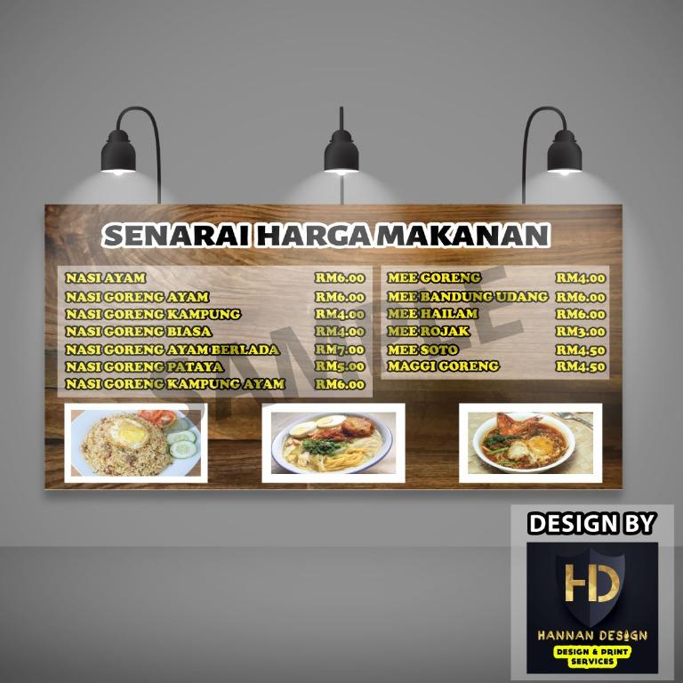 Banner Senarai Menu Makanan Everything Else Others On Carousell