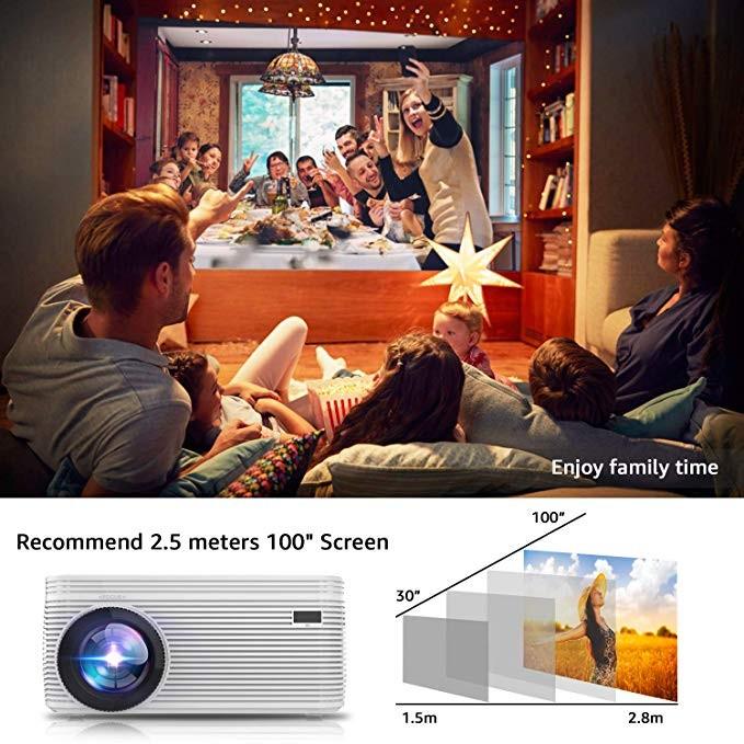 GPX Portable Indoor/Outdoor Projector, Bluetooth