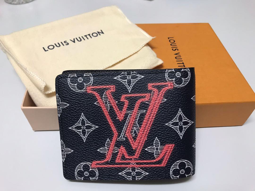 Louis Vuitton Blue Monogram Canvas Upside Down Multiple Bifold Wallet