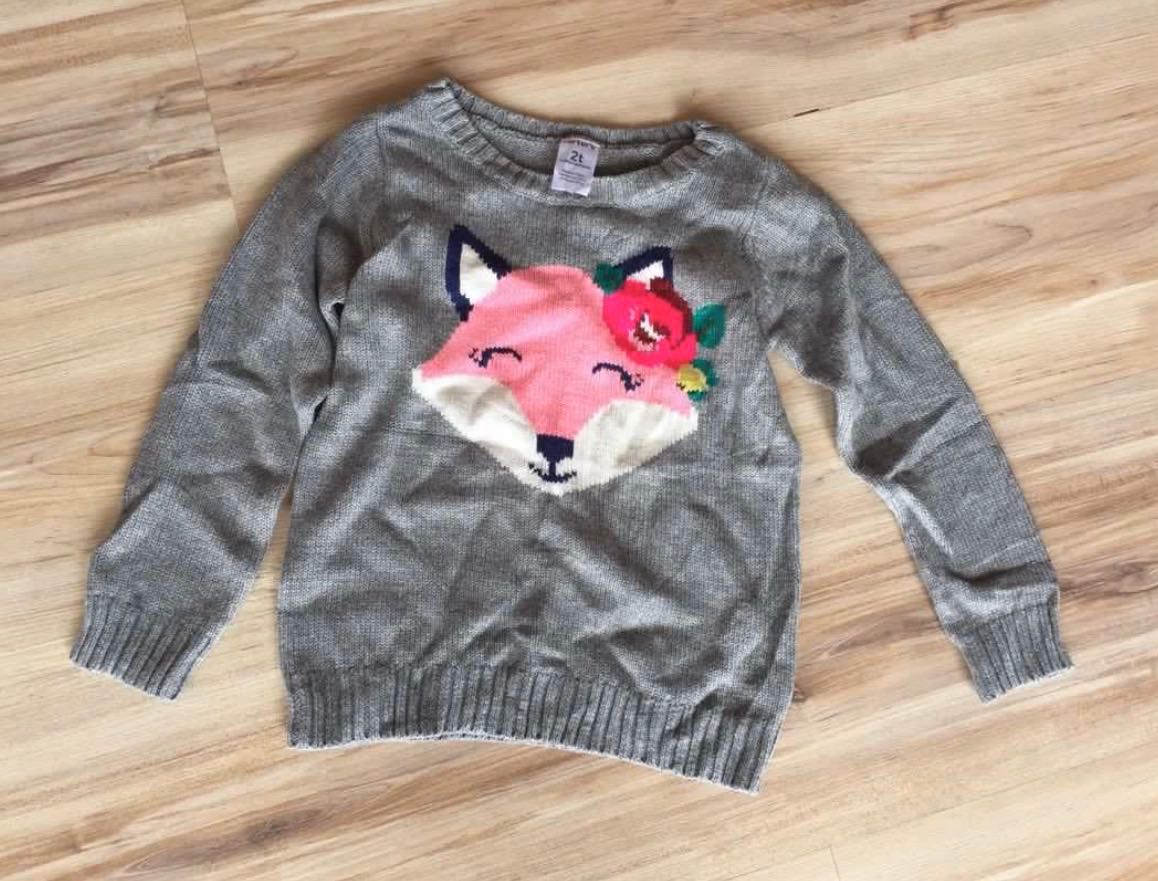 fox print sweater