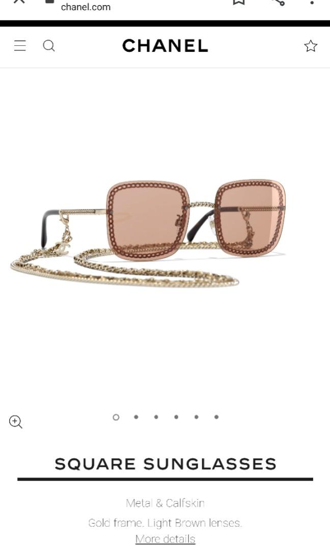 Frame Square Chain Arm Eye Sunglasses Fashion Oversized For Women