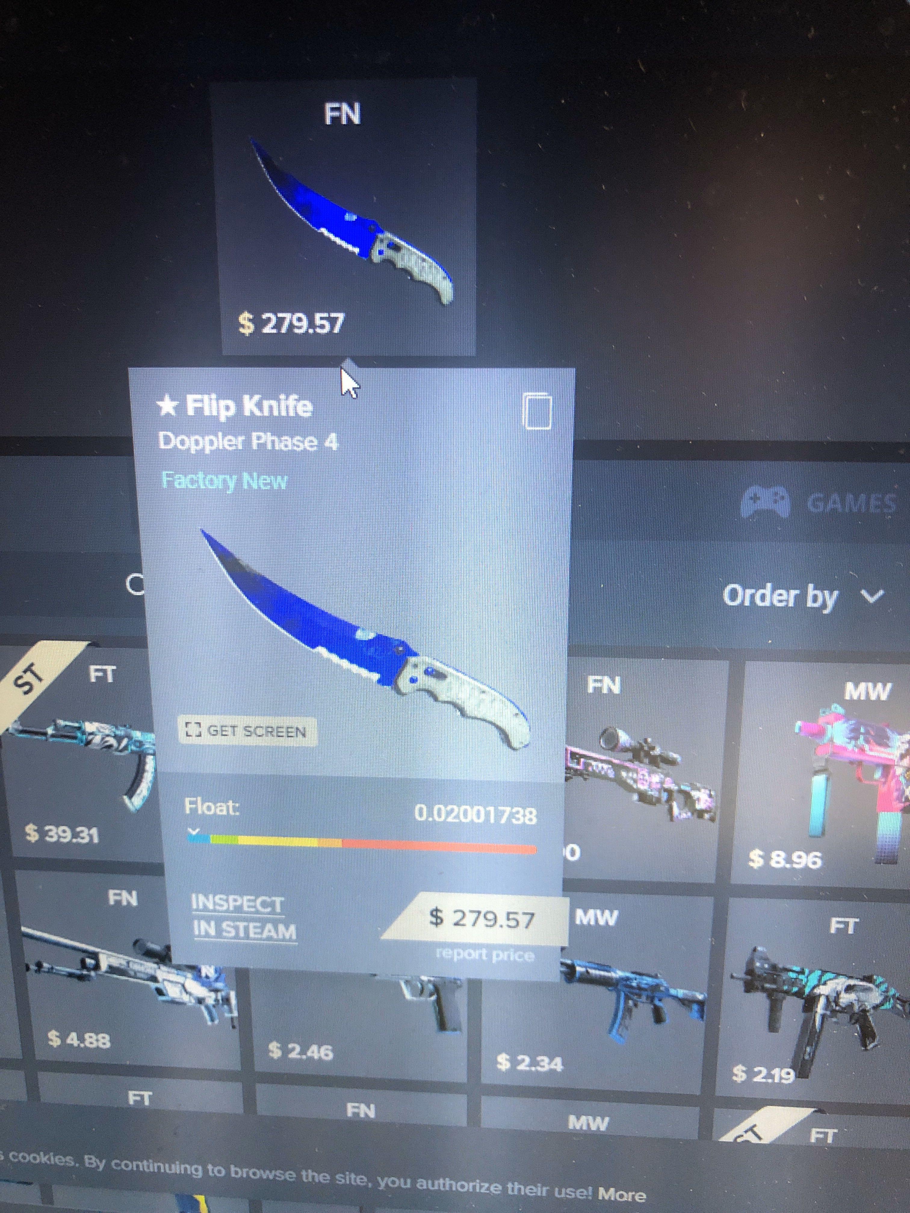 CSGO FLIP KNIFE DOPPLER PHASE 4, Video Gaming, Gaming Accessories, Game ...