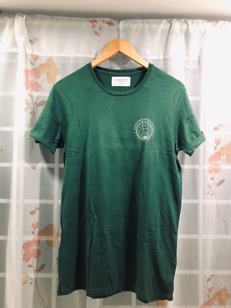 Dark green graphic shirt clearance