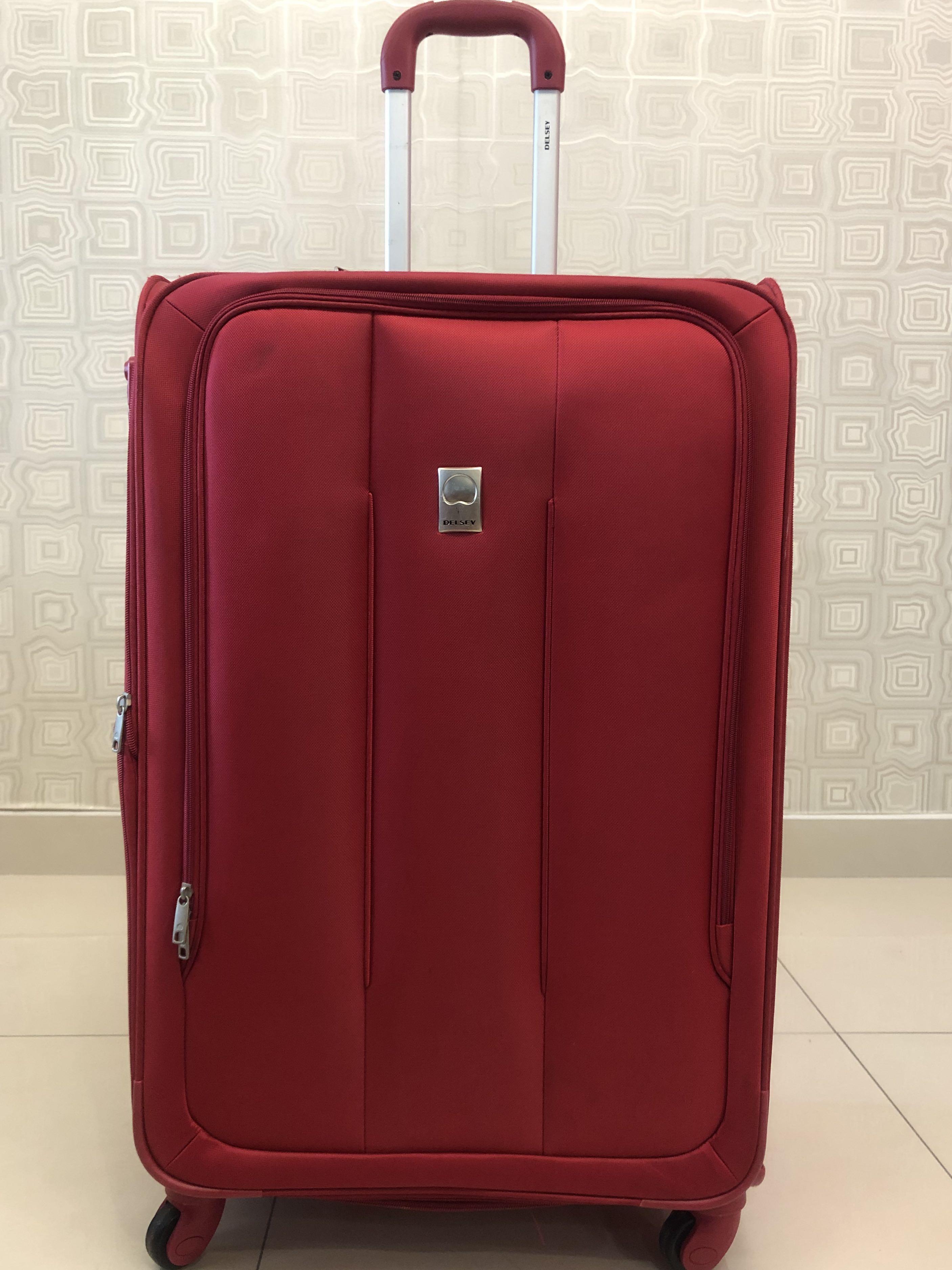 Delsey red suitcase new arrivals