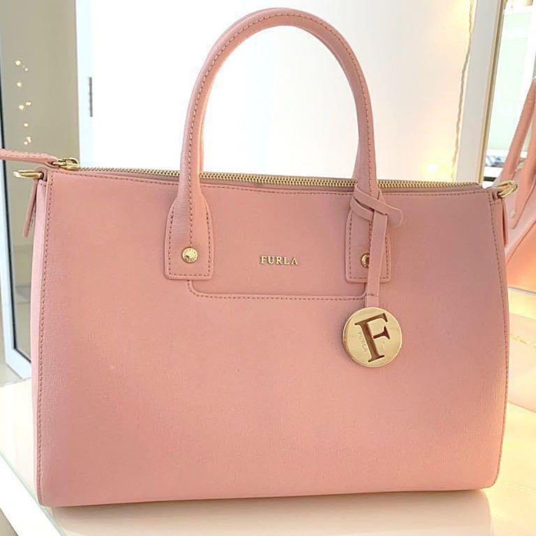 Furla light pink store bag