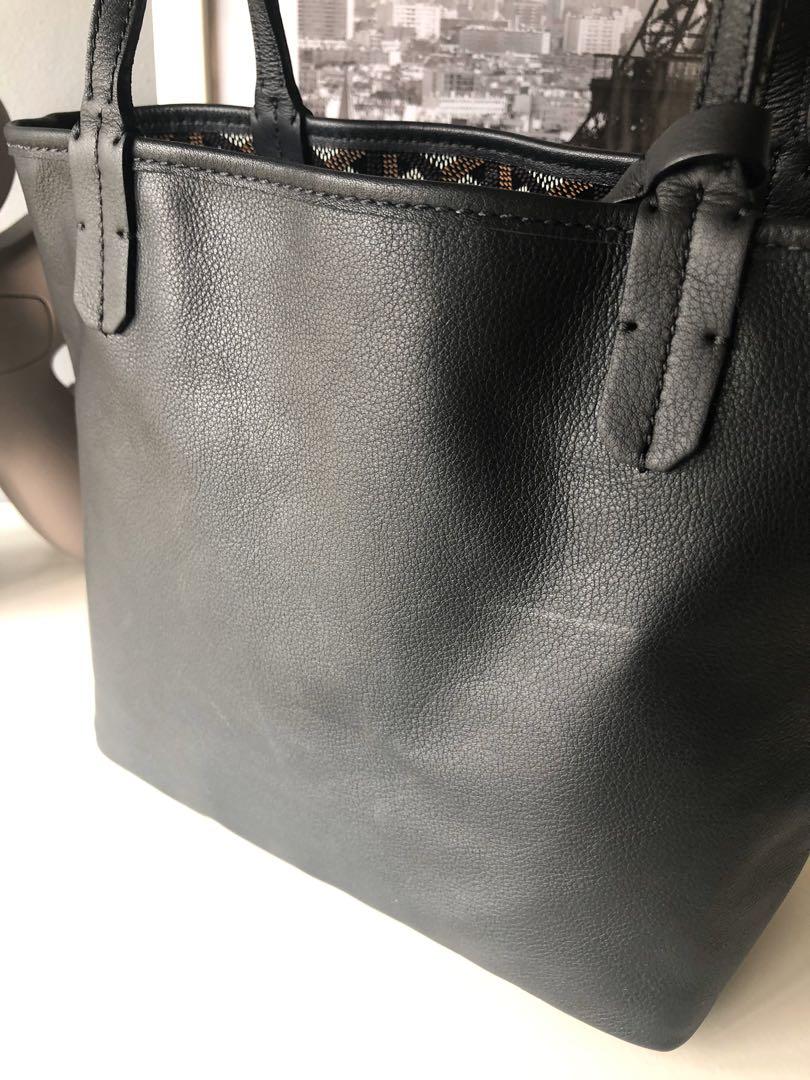 Goyard Mini Anjou Tote Bag In Chevroches Calfskin And Ine