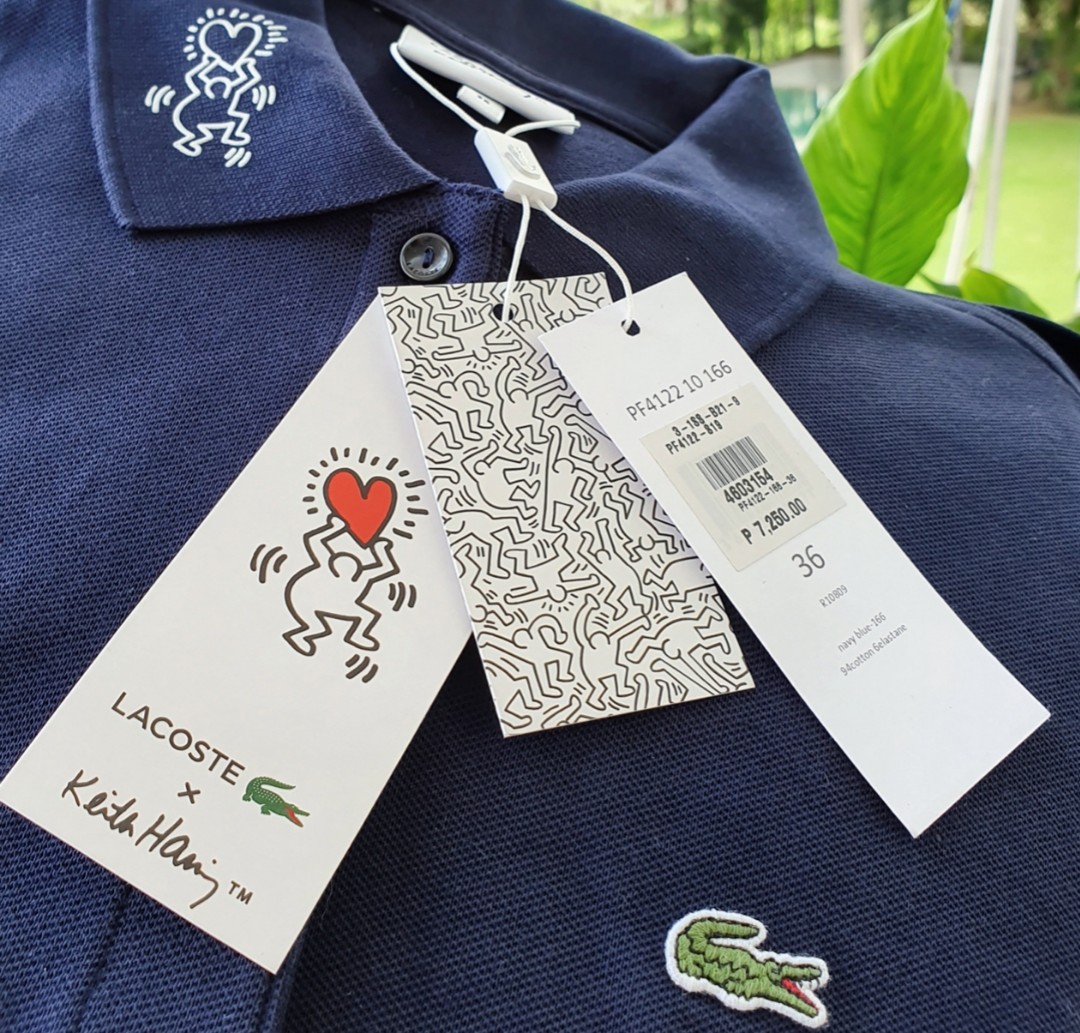 lacoste keith haring polo shirt