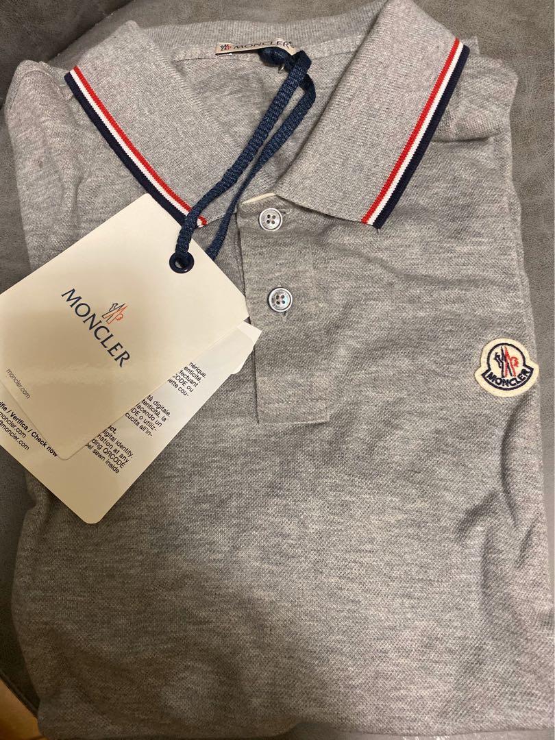 khaki moncler polo