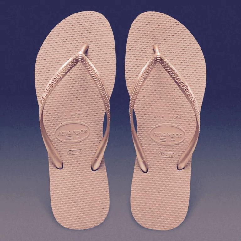 rose gold thongs