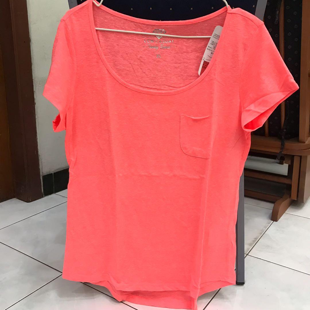 Nwt Lc Waikiki Neon Pink Shirt Fesyen Wanita Pakaian Wanita Atasan Di Carousell