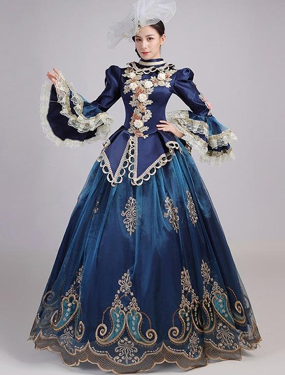 Blue victorian ball hot sale gown