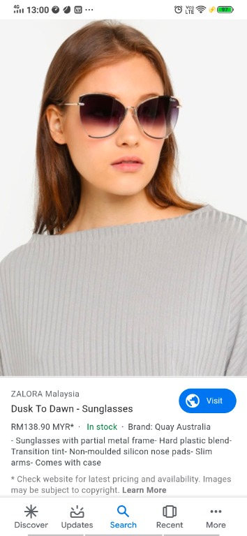 Quay sunglasses dusk to dawn top