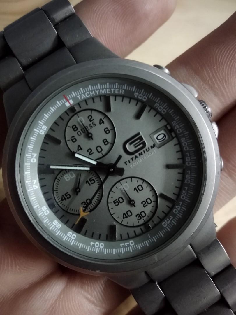 Guess titanium watch clearance