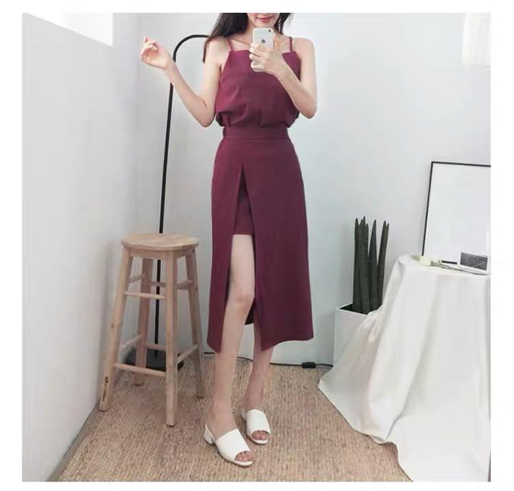 Maroon beach dress clearance