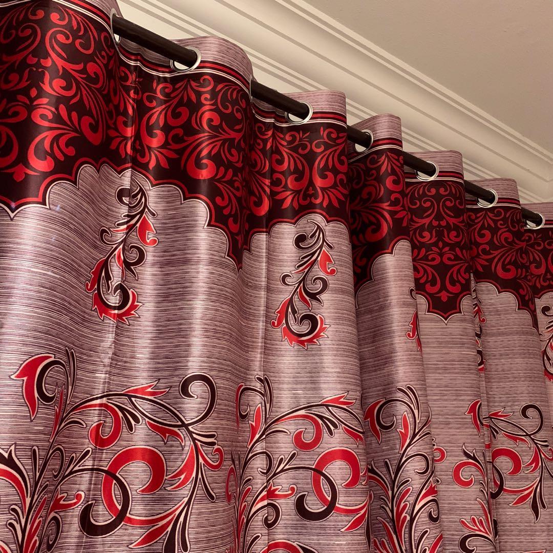 Dark Red Living Room Curtains | Cabinets Matttroy