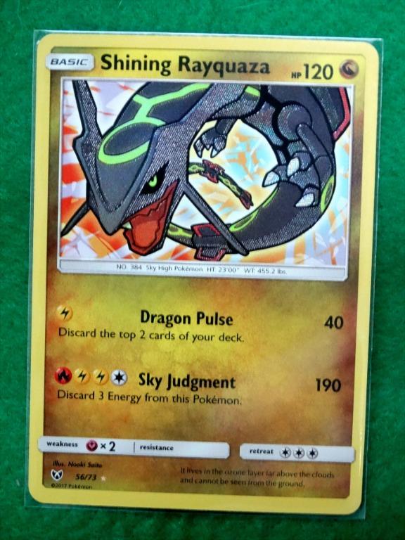 Shining Rayquaza 56 73 Texture Holo Legends Pokemon Card Toys Games Board Games Cards On Carousell