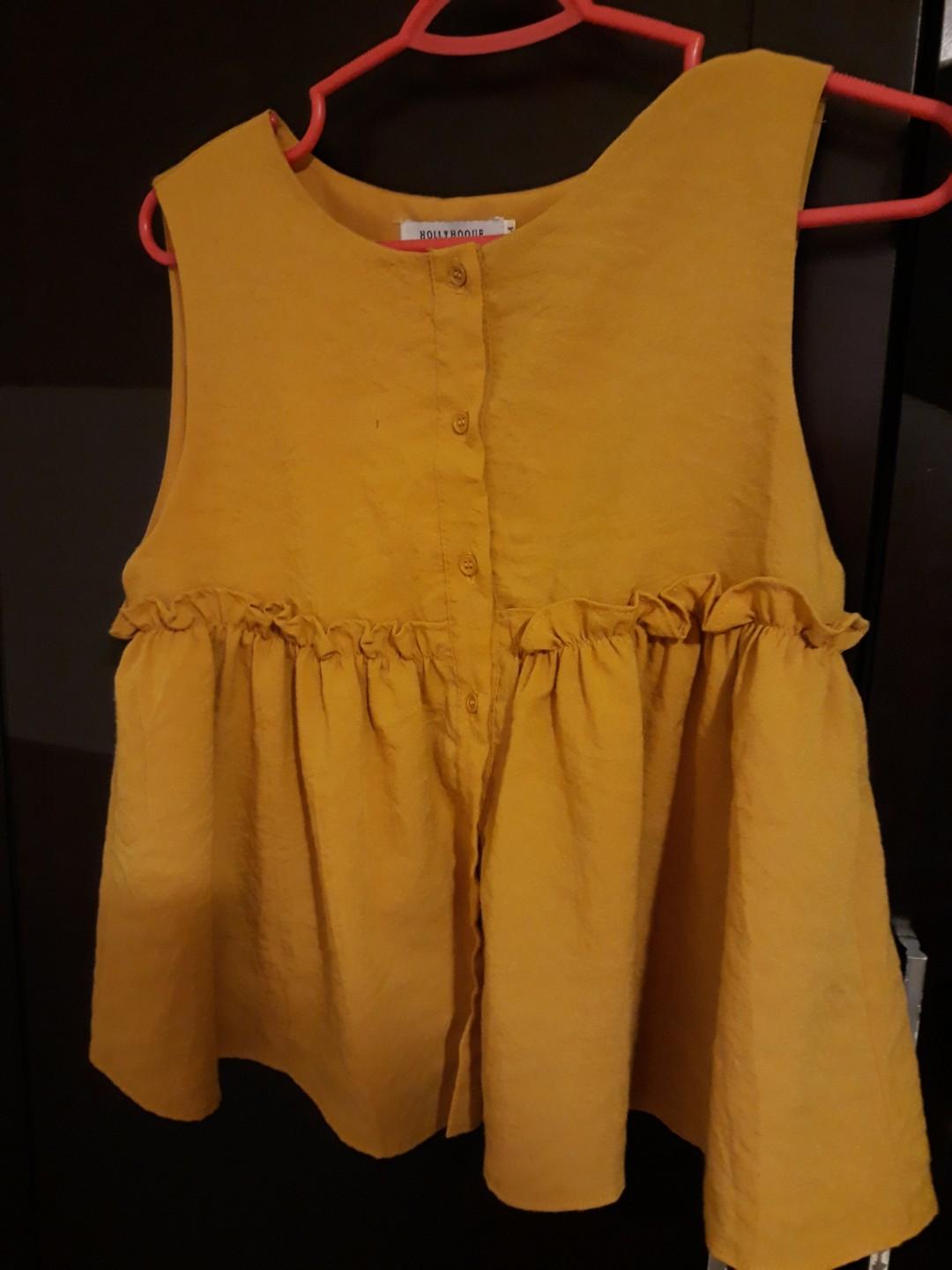 yellow stylish tops