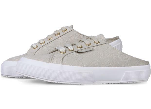 Superga 2288 Mule Fabric Flower Beige Taupe Women s Fashion Footwear Sneakers on Carousell