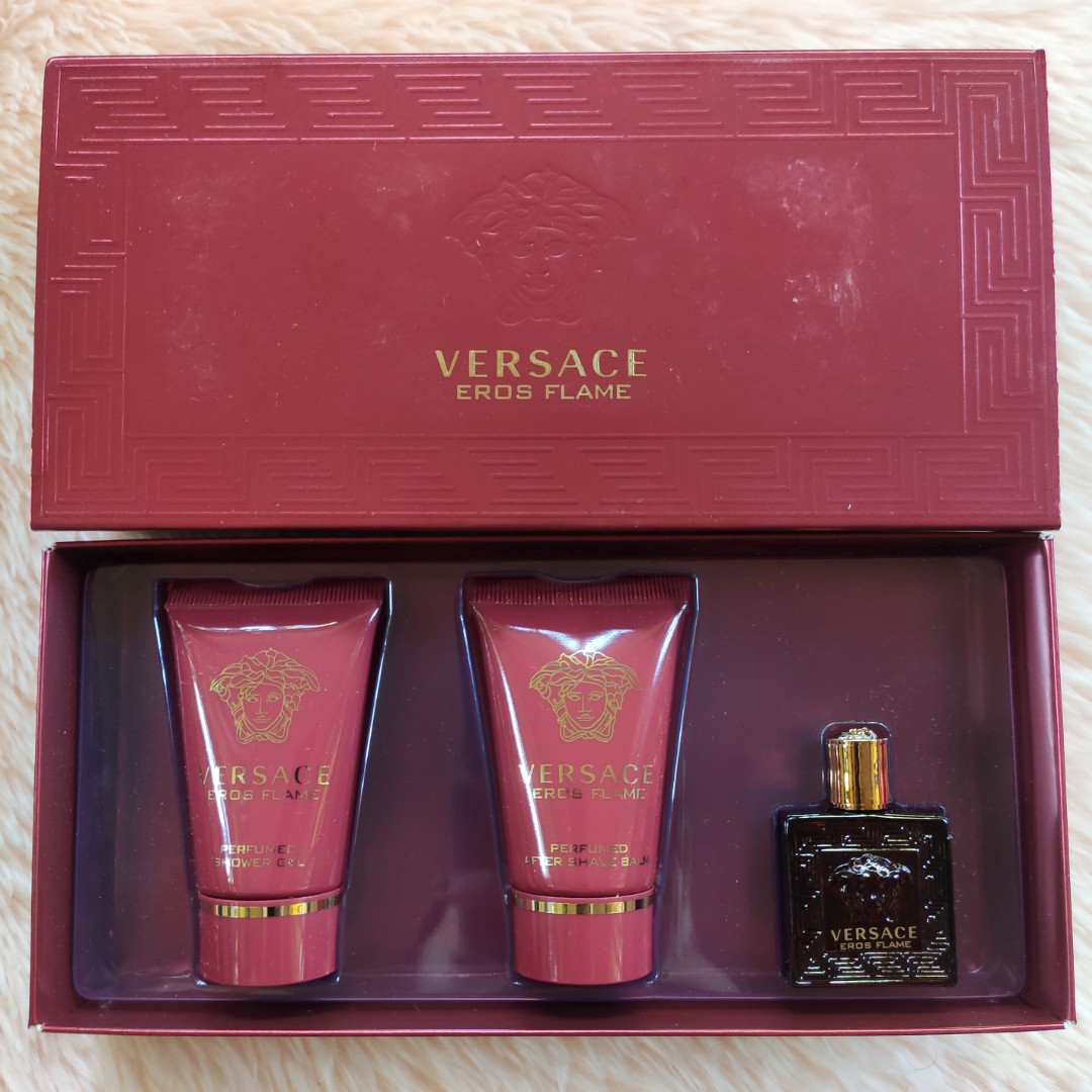 Versace Eros Flame For Men Mini Gift Set, Beauty & Personal Care