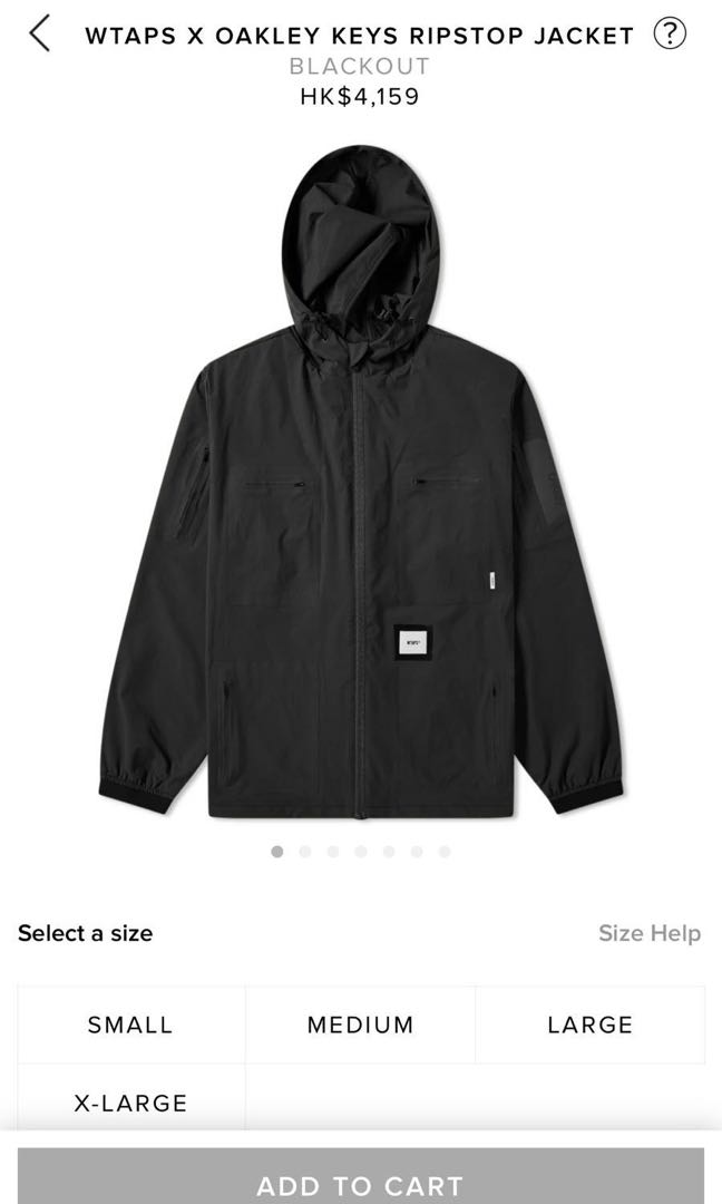 Wtaps c Oakley keys ripstop jacket, 男裝, 外套及戶外衣服- Carousell