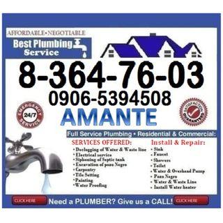 AMANTE Plumbing Services Tubero Repair Declogging & Installations