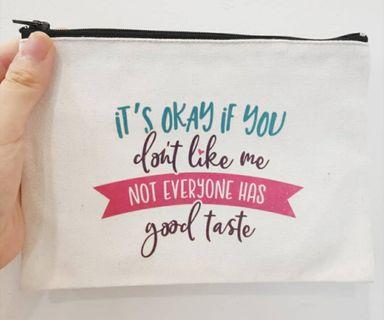 3 for $20 handmade canvas zip pouch