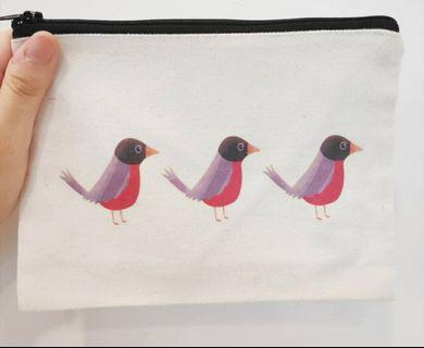 3 for $20 handmade canvas zip pouch
