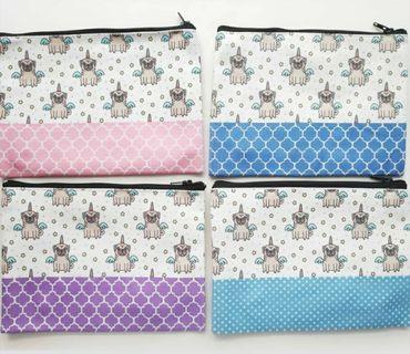 3 for $20 handmade canvas zip pouch