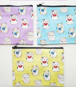 3 for $20 handmade canvas zip pouch