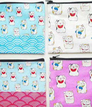 3 for $20 handmade canvas zip pouch