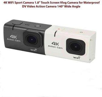 4K WiFi Sport Camera 1.8" Touch Screen Vlog Camera for Waterproof DV Video Action Camera 140° Wide Angle