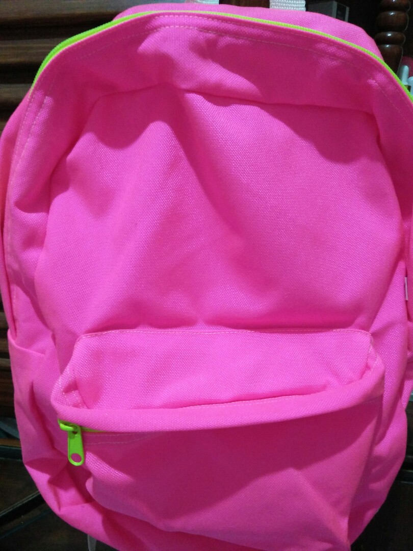 American Apparel neon pink backpack, Women's Fashion, Bags & Wallets