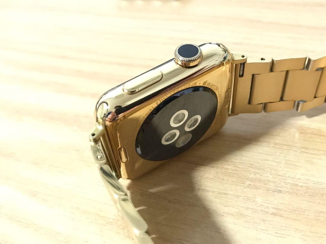 Apple Watch 42mm Stainless steel with Gold Plated 24K Mobile
