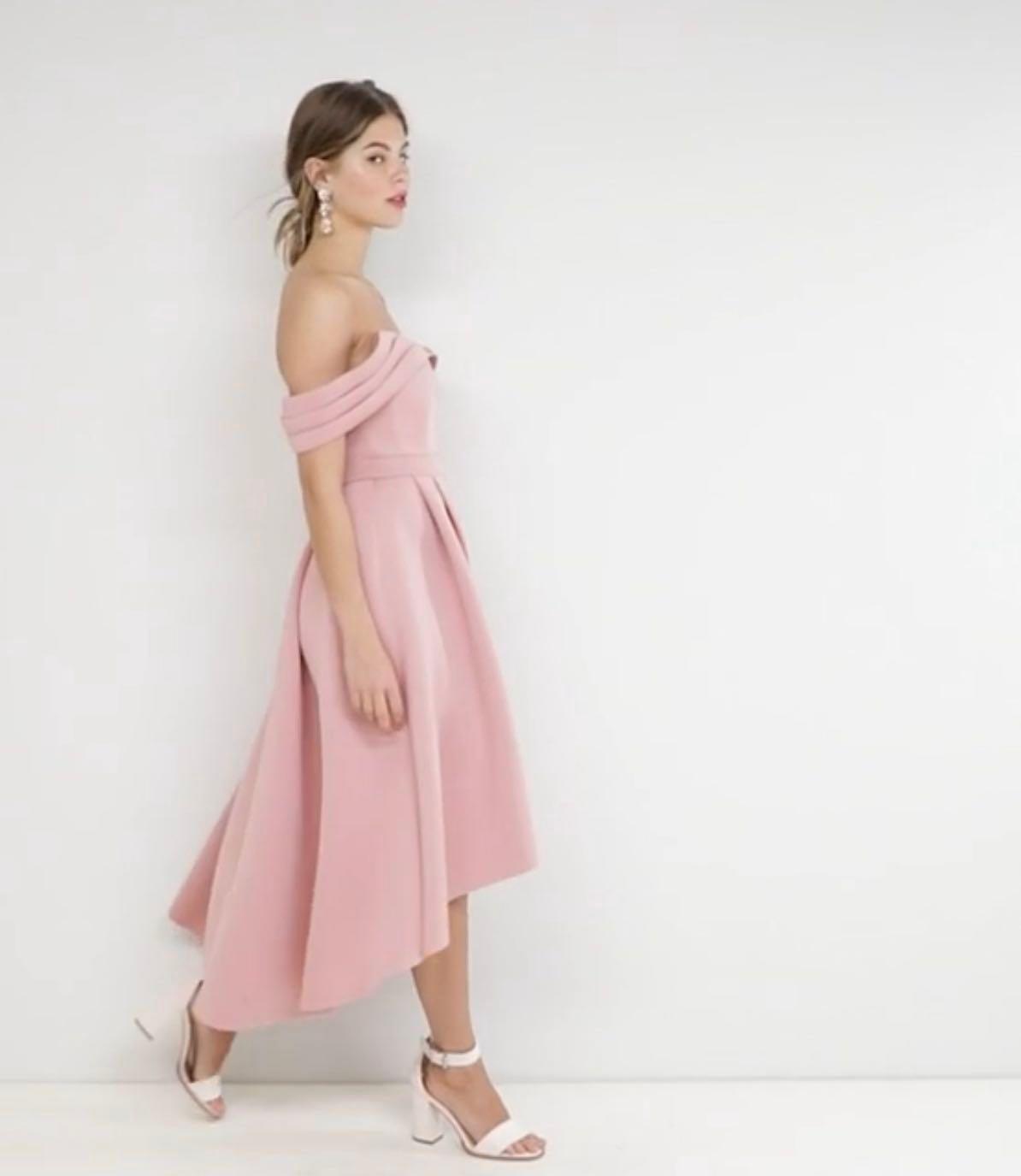 strapless open back dress Draped satin corset midi dress main image 1
