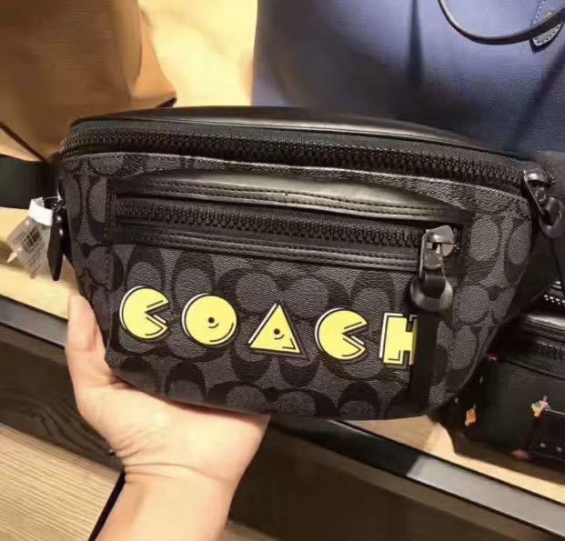 Authentic coach men belt bag 72924 handbag Pac Man