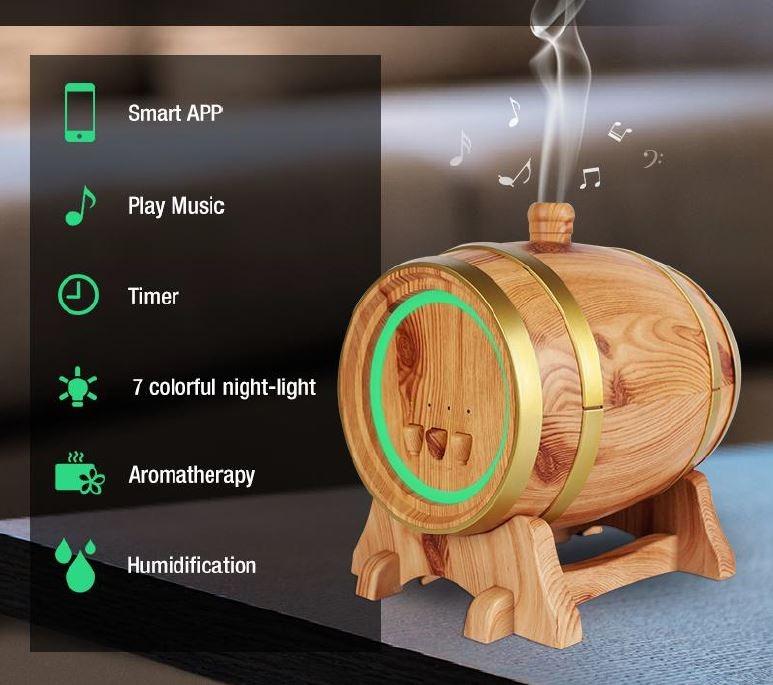 BARREL 5-in-1 Ultrasonic & Dehumidifying Diffuser 350ml, TV & Home ...