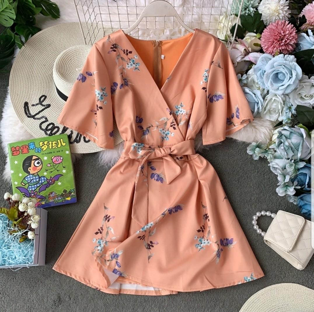BN Pink Floral Kimono Style Wrap Dress ...
