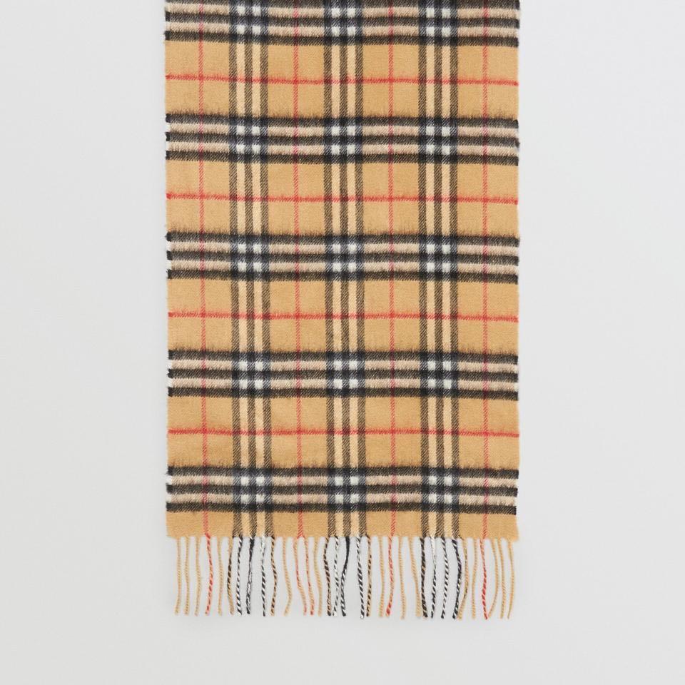 Burberry vintage check scarf antique yellow store