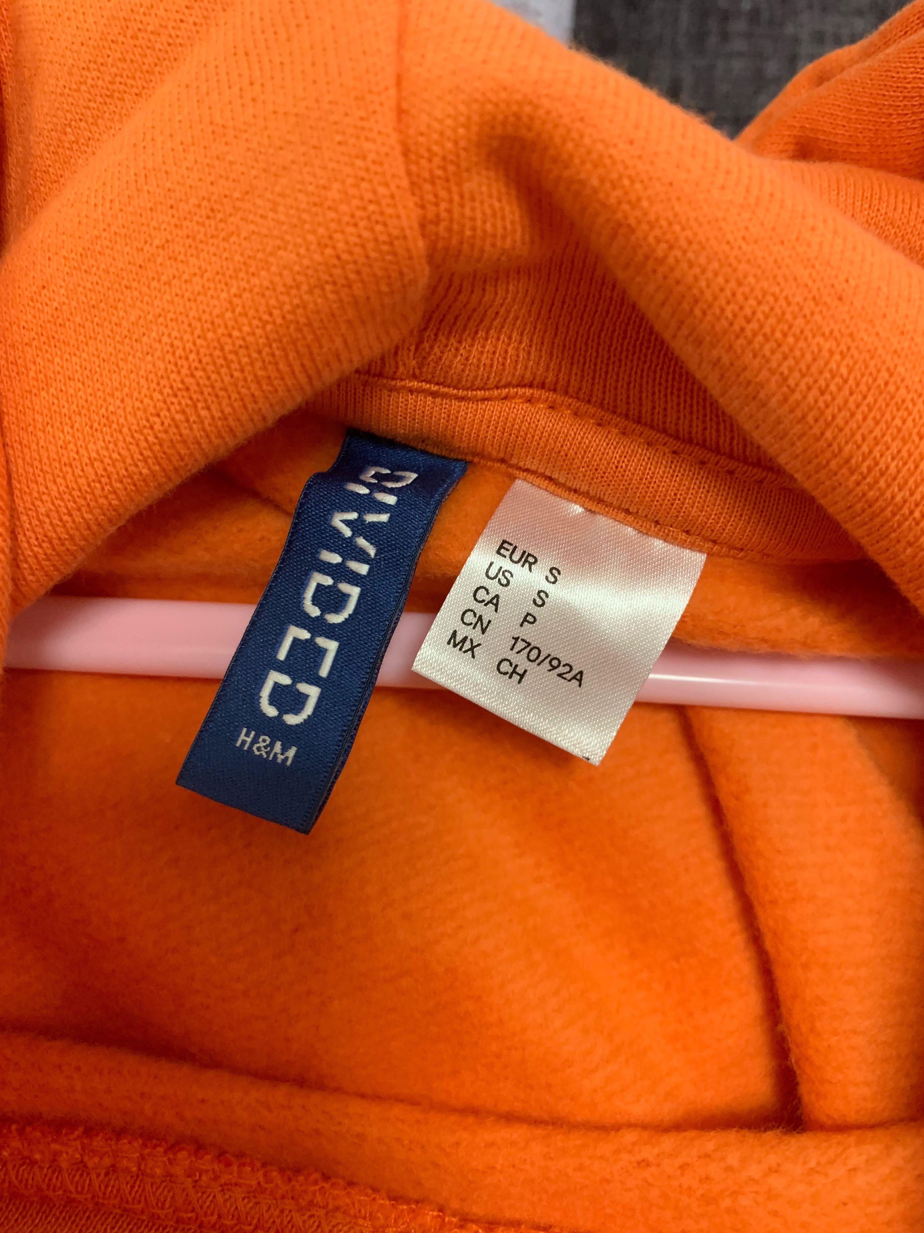 Orange broke cheap hoodie h&m