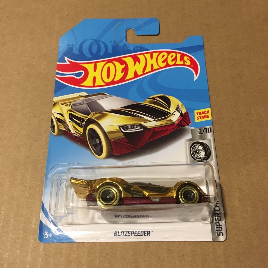 Hot wheels Blitzspeeder Super Chromes Chrome Gold Red Treasure