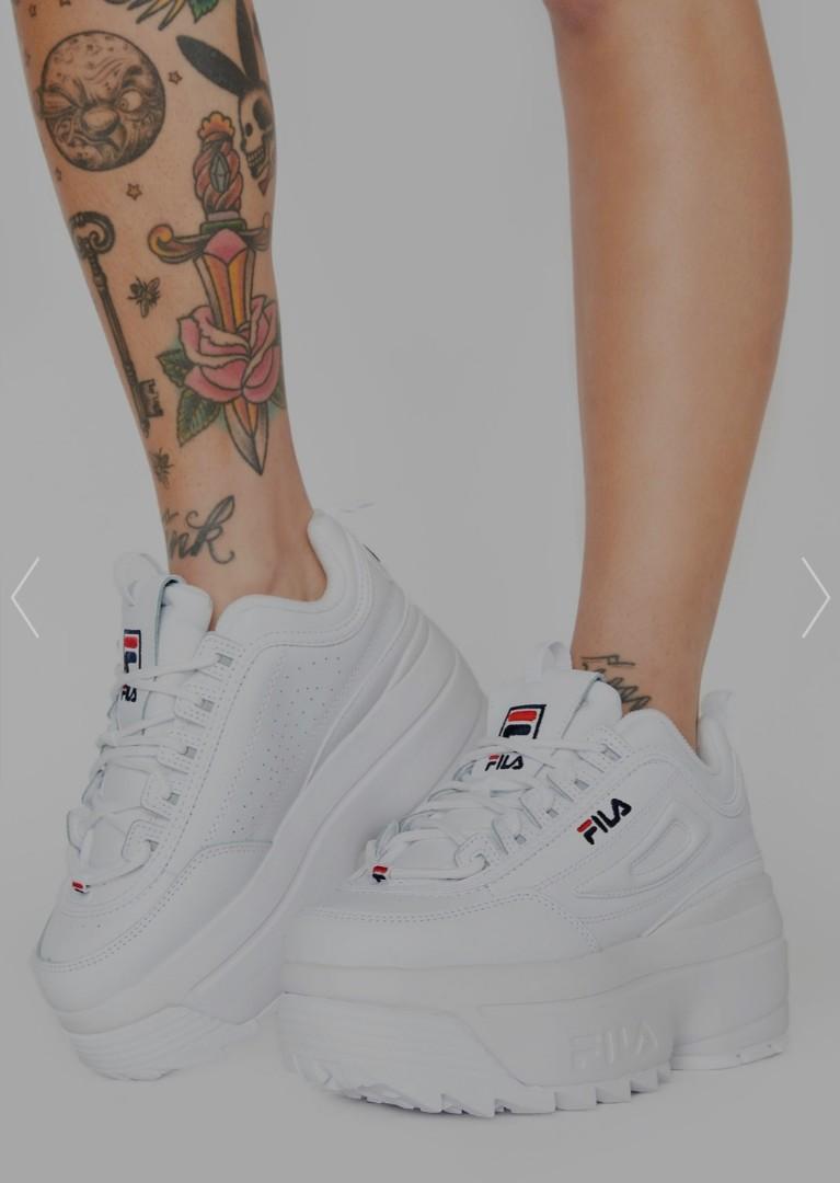 Fila disruptor discount wedge platform